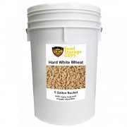 Organic Natural Hard White Wheat - 36 lb - 5 gal bucket