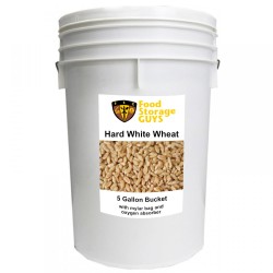 Organic Natural Hard White Wheat - 36 lb - 5 gal bucket