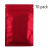 Small Mylar Zip Top Bag - Red (10-Pack)