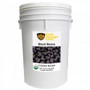 Organic Natural Black Turtle Beans - 35 lb - 5 gal Bucket