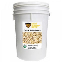 Organic Natural Quick Rolled Oats - 19 lb - 5 gal Bucket