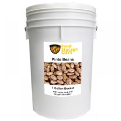 Organic Natural Pinto Beans, Dehydrated - 34 lb - 5 gal bucket