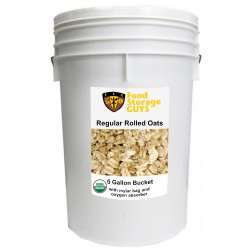 Organic Regular Rolled Oats - 20 lb - 5 gal Bucket