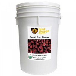 Organic Natural Small Red Beans - 34 lb - 5 gal Bucket