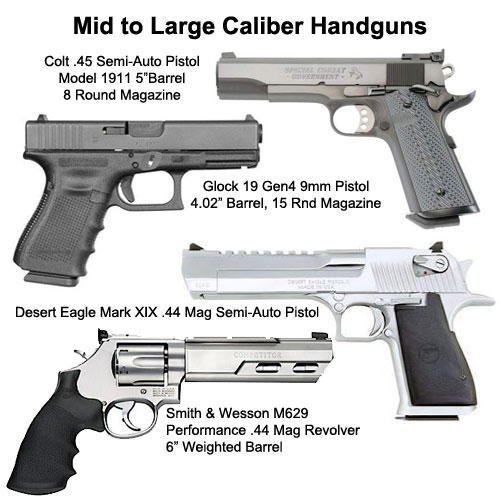 Med to Large Caliber Handguns